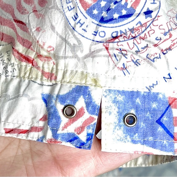 Allison Daley 90s Patriotic Americana Textured Button Up Shirt Women’s 16P - Picture 9 of 14